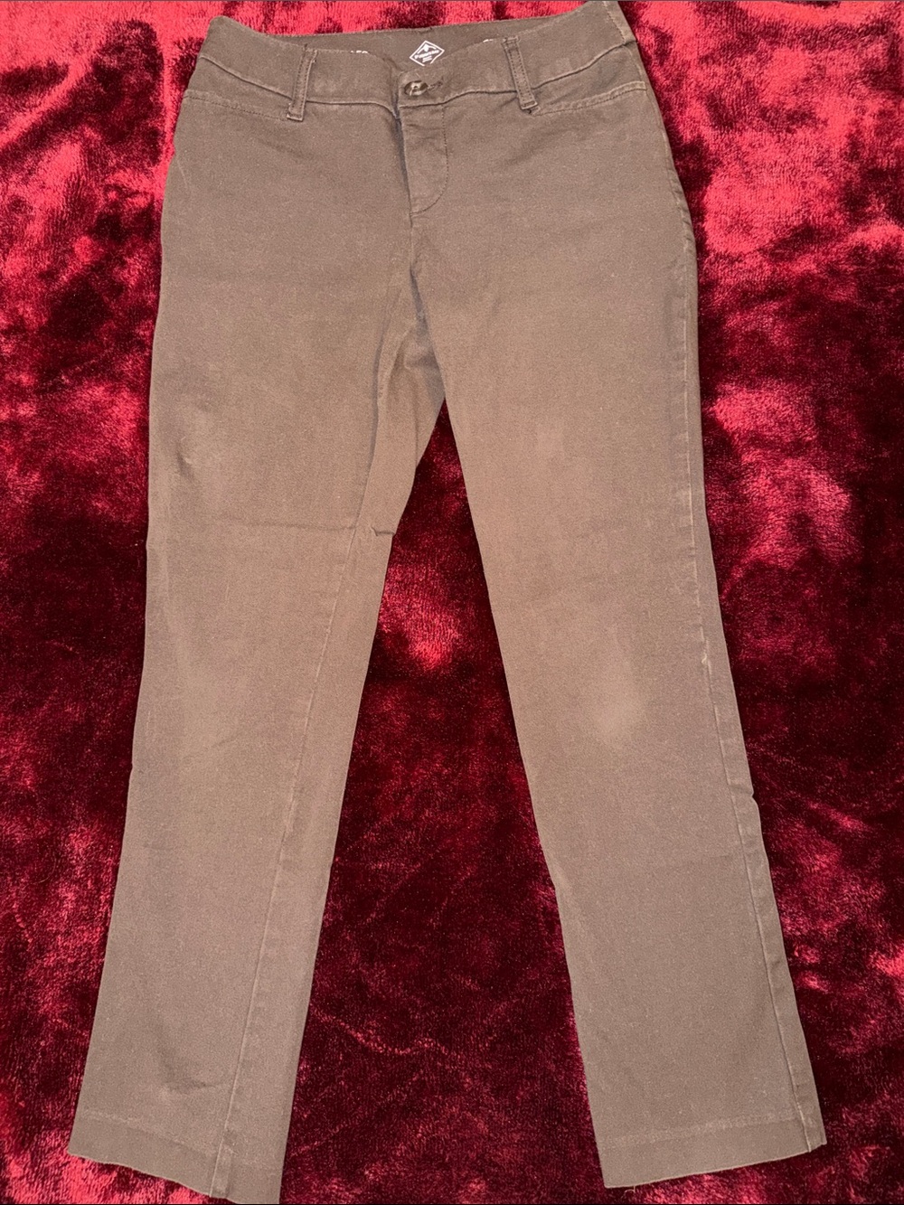 St. John's Bay Women's Brown Straight-Leg Trousers